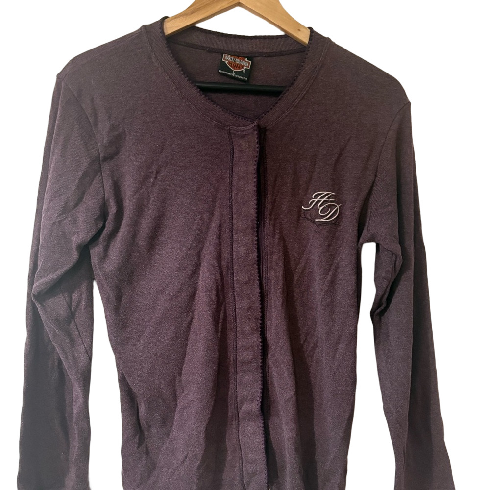 Harley-Davidson Purple snap button cardigan